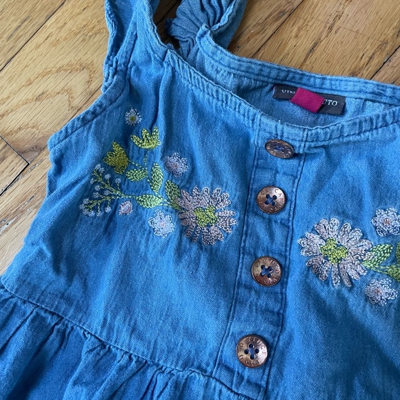 Kids Vince Camuto Denim Cotton Dress - Picture 3 of 7